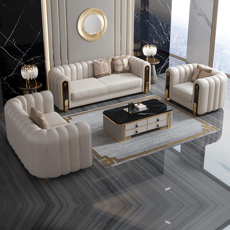 Real Leather Sofa