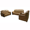Leather And Wood Sofa