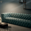 Grey Velvet Chesterfield Sofa