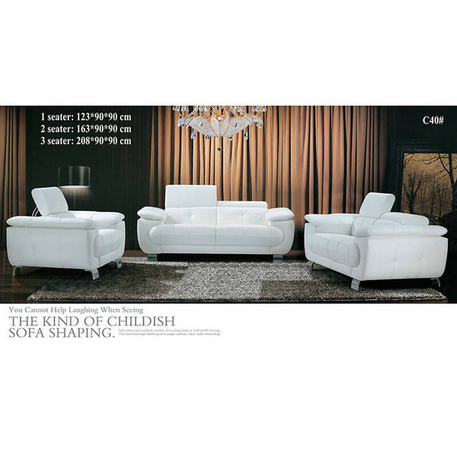 Off White Leather Sofa Foshan Kika, White Leather Lounge Sofa